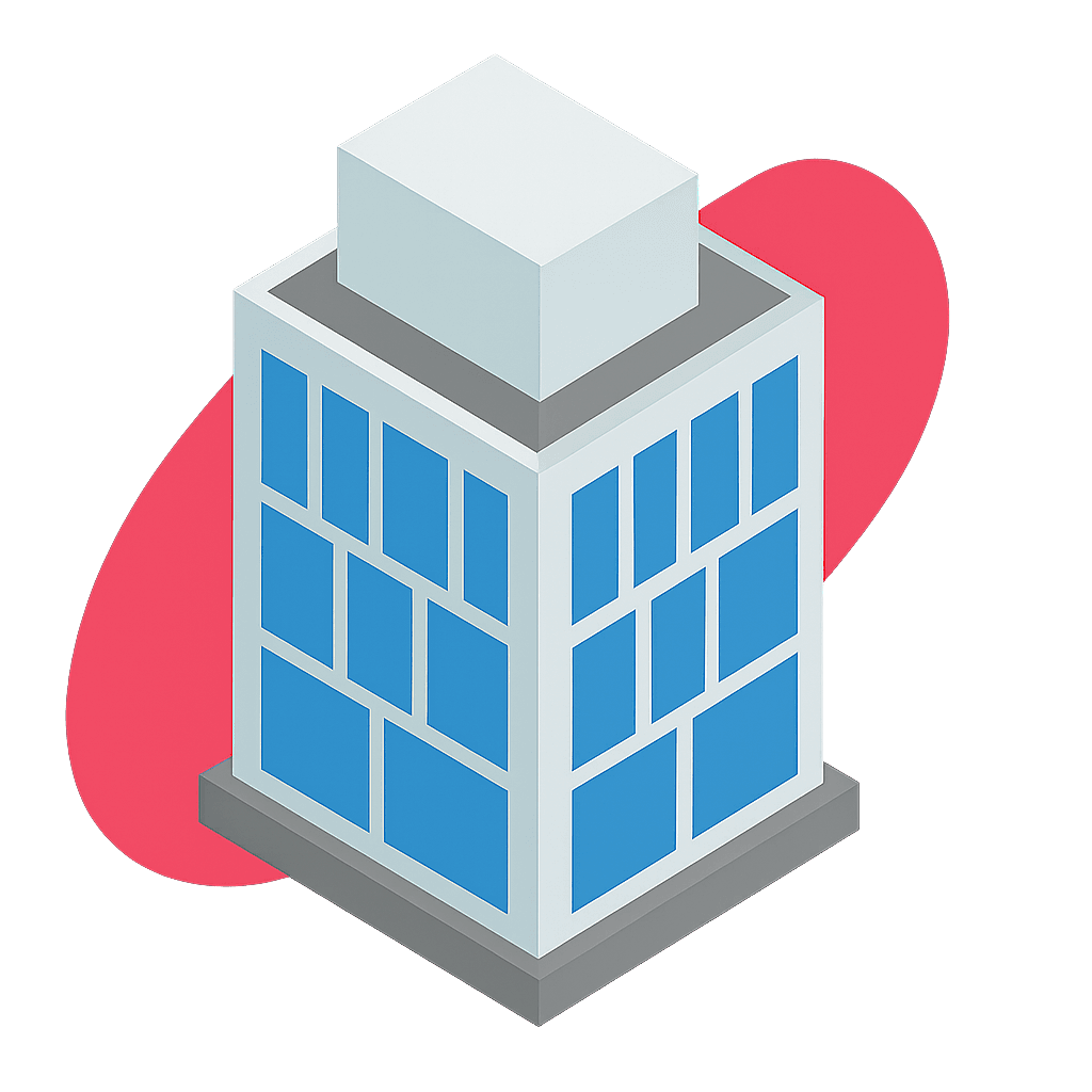 Ilustración de edificio de estudio contable